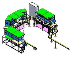Automated machine factory graphic image